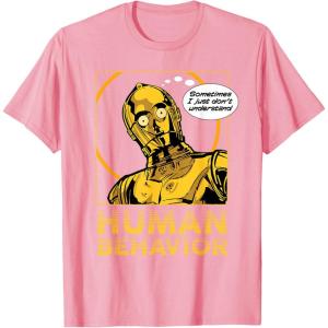 imageStar Wars C3PO I Just Dont Understand Human Behavior Quote TShirtPink