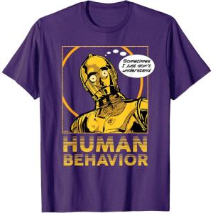 imageStar Wars C3PO I Just Dont Understand Human Behavior Quote TShirtPurple