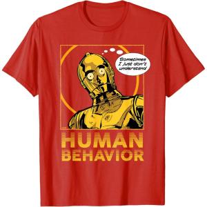 imageStar Wars C3PO I Just Dont Understand Human Behavior Quote TShirtRed