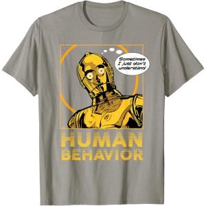 imageStar Wars C3PO I Just Dont Understand Human Behavior Quote TShirtSlate Grey