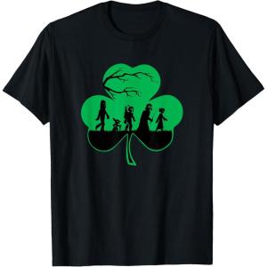 imageStar Wars Characters Silhouettes Shamrock St Patricks Day TShirtBlack