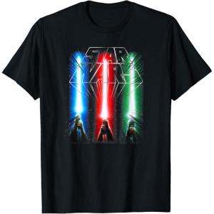 imageStar Wars Classic Epic Lightsabers Jedi Force Logo TShirtBlack
