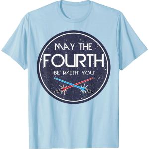 imageStar Wars Classic May The Fourth Be With You Circle Logo TShirtBaby Blue
