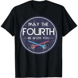 imageStar Wars Classic May The Fourth Be With You Circle Logo TShirtBlack