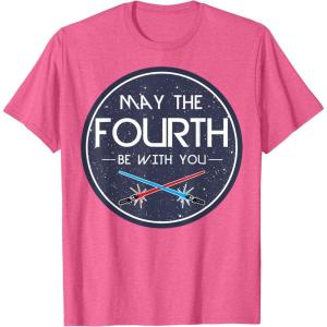 imageStar Wars Classic May The Fourth Be With You Circle Logo TShirtPink Heather