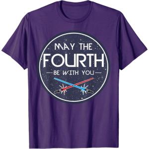 imageStar Wars Classic May The Fourth Be With You Circle Logo TShirtPurple