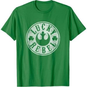 imageStar Wars Classic St Patricks Day Lucky Rebel Distressed TShirtKelly Green