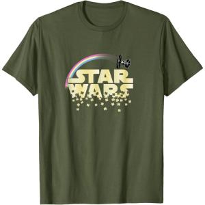 imageStar Wars Classic St Patricks Day Raining Clovers Logo TShirtOlive Green