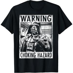 imageStar Wars Darth Vader Choking Hazard Vintage Graphic TShirt TShirtBlack