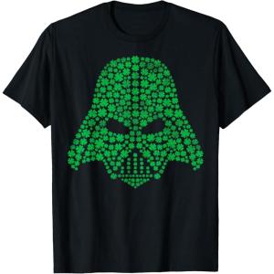 imageStar Wars Darth Vader Clover Saint Patricks Graphic TShirt TShirtBlack