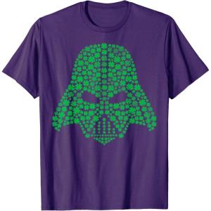 imageStar Wars Darth Vader Clover Saint Patricks Graphic TShirt TShirtPurple