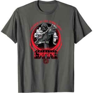 imageStar Wars Darth Vader Galactic Empire Power of the Dark Side TShirtAsphalt Grey