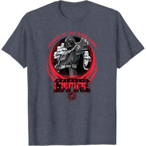 imageStar Wars Darth Vader Galactic Empire Power of the Dark Side TShirtHeather Blue
