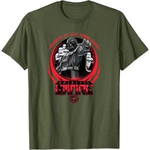 imageStar Wars Darth Vader Galactic Empire Power of the Dark Side TShirtOlive Green