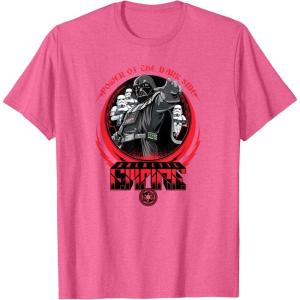 imageStar Wars Darth Vader Galactic Empire Power of the Dark Side TShirtPink Heather