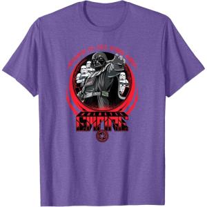 imageStar Wars Darth Vader Galactic Empire Power of the Dark Side TShirtPurple Heather