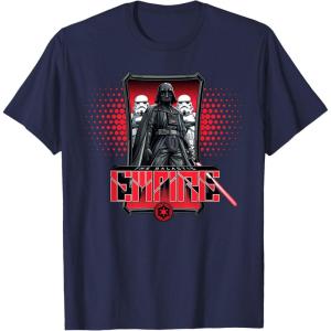 imageStar Wars Darth Vader and Stormtroopers The Galactic Empire TShirtNavy Blue