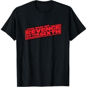 imageStar Wars Day Revenge of the Sixth May 6th Angled Logo TShirtBlack
