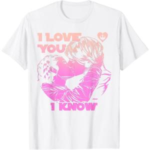 imageStar Wars Han Leia THE KISS quotI Love You  I Knowquot TShirt TShirtWhite