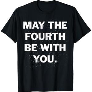 imageStar Wars May The Fourth Be With You Bold Vintage Poster TShirtBlack