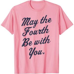 imageStar Wars May The Fourth Be With You Cursive Poster TShirtPink