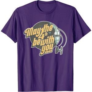 imageStar Wars May the 4th Be With You 2025 Death Star Retro TShirtPurple