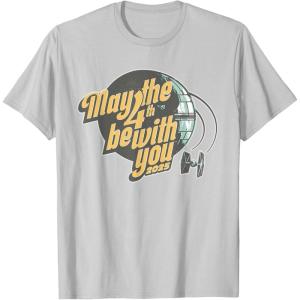 imageStar Wars May the 4th Be With You 2025 Death Star Retro TShirtSilver Grey