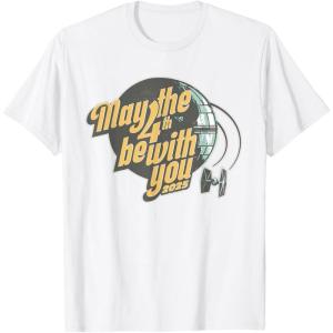 imageStar Wars May the 4th Be With You 2025 Death Star Retro TShirtWhite