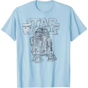 imageStar Wars R2D2 Vintage Distressed C2 Disney TShirtBaby Blue