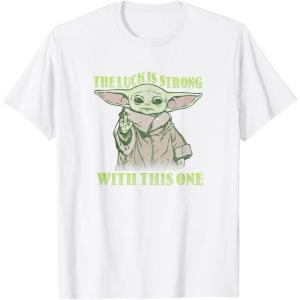 imageStar Wars St Patricks Day Grogu The Luck Is Strong TShirtWhite