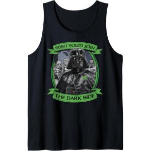 imageStar Wars St Patricks Day Irish Youd Join The Dark Side Tank TopBlack