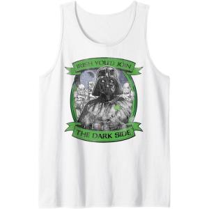 imageStar Wars St Patricks Day Irish Youd Join The Dark Side Tank TopWhite