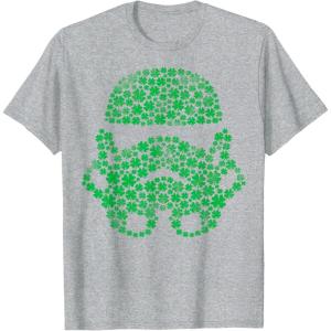 imageStar Wars Stormtrooper Clovers St Patricks Day Disney TShirtHeather Grey