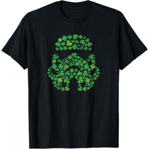 imageStar Wars Stormtrooper Green Shamrocks St Patricks Day TShirtBlack