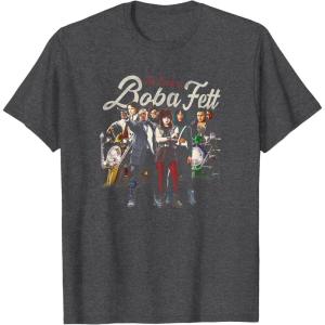 imageStar Wars The Book Of Boba Fett Mos Espa Bikers TShirtDark Heather Grey