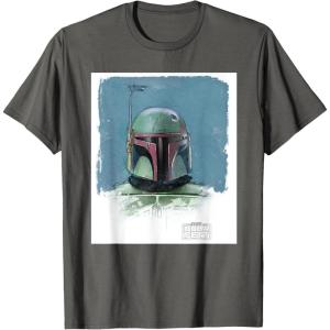 imageStar Wars The Book of Boba Fett Armor TShirtAsphalt Grey