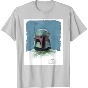 imageStar Wars The Book of Boba Fett Armor TShirtSilver Grey