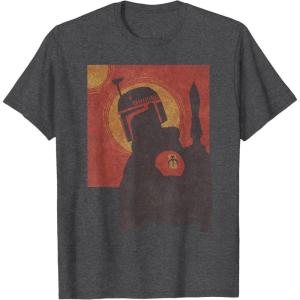 imageStar Wars The Book of Boba Fett Red Tatooine TShirtDark Heather Grey