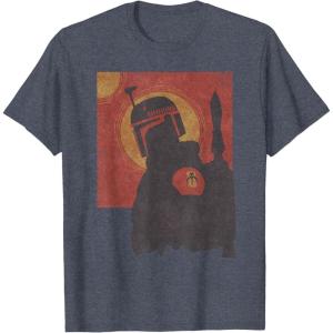imageStar Wars The Book of Boba Fett Red Tatooine TShirtHeather Blue