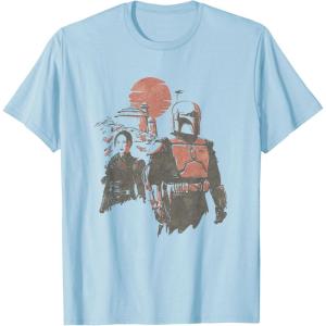 imageStar Wars The Book of Boba Fett and Fennec Shand TShirtBaby Blue