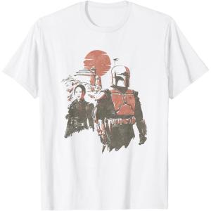 imageStar Wars The Book of Boba Fett and Fennec Shand TShirtWhite