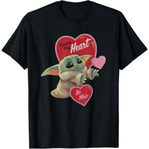 imageStar Wars The Mandalorian Grogu Be Mine Valentine TShirtBlack