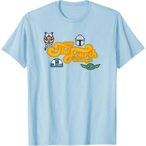 imageStar Wars The Mandalorian May The Fourth Character Icons TShirtBaby Blue