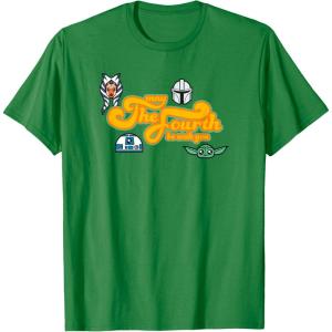 imageStar Wars The Mandalorian May The Fourth Character Icons TShirtKelly Green