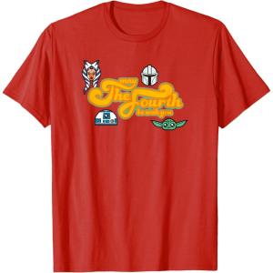 imageStar Wars The Mandalorian May The Fourth Character Icons TShirtRed