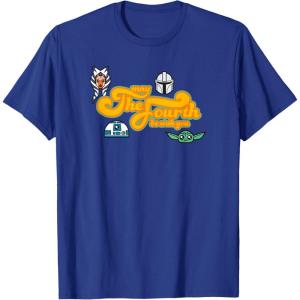 imageStar Wars The Mandalorian May The Fourth Character Icons TShirtRoyal Blue