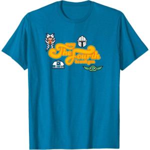 imageStar Wars The Mandalorian May The Fourth Character Icons TShirtSapphire Blue