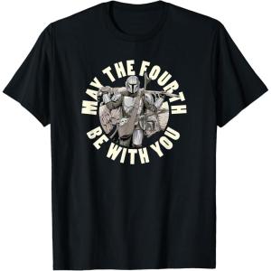 imageStar Wars The Mandalorian May The Fourth Mand And Grogu TShirtBlack