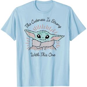 imageStar Wars The Mandalorian The Child Cuteness Is Strong TShirtBaby Blue
