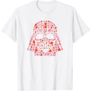 imageStar Wars Valentines Day Darth Vader Helmet Love Hearts TShirtWhite
